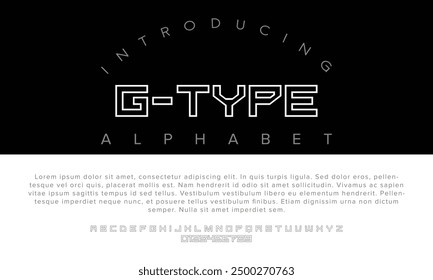 Luxury G-Type alphabet letters font for logo