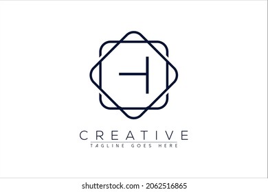 Símbolo del marco del logotipo inicial H de lujo icono, diseño de monograma floral de lujo y elegante
