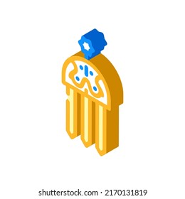luxury hair pin isometric icon vector. luxury hair pin sign. isolated symbol illustration