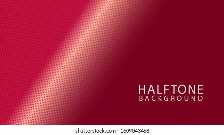 Luxury Halftone Background Design Template,Colorful Pop Art, Abstract Dots Pattern Illustration, Vintage Texture Element, Magenta Maroon Gradation, Vector EPS 10