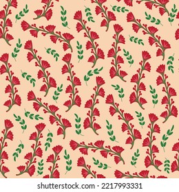 Luxury hand drawn vintage 3d seamless ornamental colorful flowers floral pattern design background 