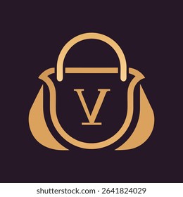 Luxury Handbag Brand Logo with Elegant Concept