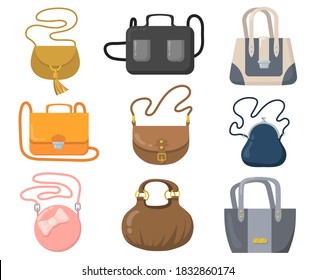 Women purse trendy fashion cartoon clutch Vector Image