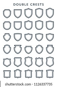 Luxury Heraldic Crests Logo Element Set, Luxury Crest Logo Element. Vintage Graphic Design Elements Perfect for Logo Design. 