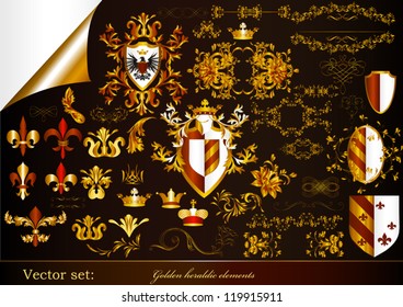 Luxury heraldic elements for design