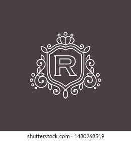 Luxury Heraldic Vector Emblem Template