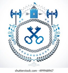 Luxury heraldic vector emblem template. Vector blazon.