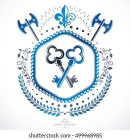 Luxury heraldic vector emblem template. Vector blazon.
