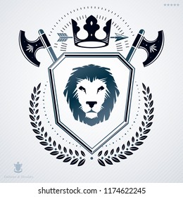 Luxury heraldic vector template. Vintage blazon.