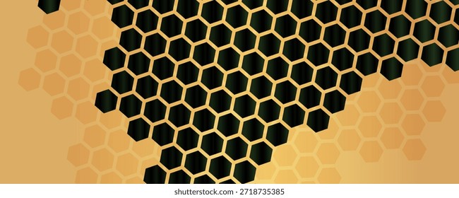 Fondo abstracto del patrón del hexágono de lujo, material del metal, modelo ligero del oro.