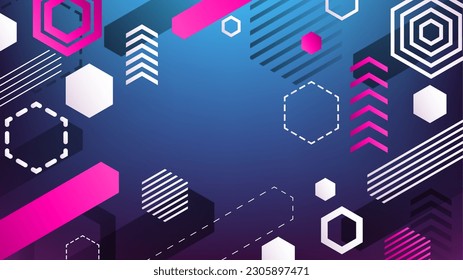 Fondo Hexagonal de lujo, Ilustración vectorial