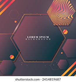 Luxury hexagonal background. Vector illustration.