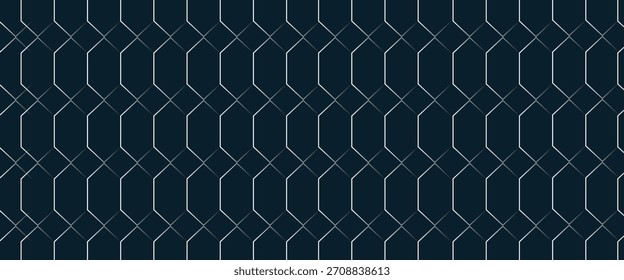 Fondo de metal azul esmeralda verde marino hexagonal de lujo con líneas de luz beige dorado. Ilustración de textura geométrica 3d de la onda del mar oscuro. EPS10, SITIO WEB