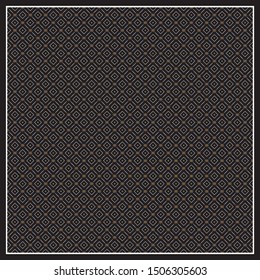 luxury hijab pattern design on black background