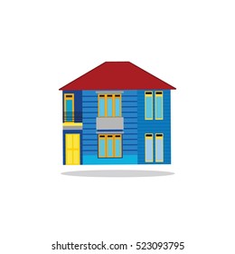 Luxury home design on white background. Vector Illustration
