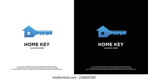 Luxury Home Key Logo Design.