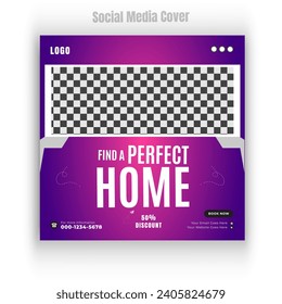 Luxury home for sale property and 2 color gradient clean background or digital construction social media post design
home social media post design