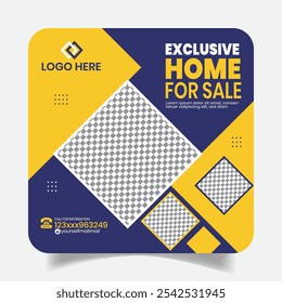 Luxury Home Sale Social Media Post Design Web Banner