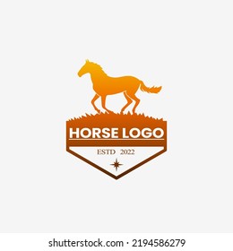 luxury horse logo. horse logo design. Horse silhouette logo for business. vintage logo design. Horse vintage design.