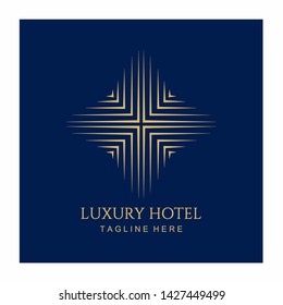 Luxury Hotel Gold Square Ornament