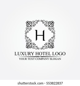 Luxury Hotel Logo Stock Vector (Royalty Free) 553822870