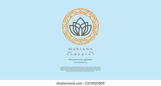 luxury hotel logo design for real estate or apartment brand 