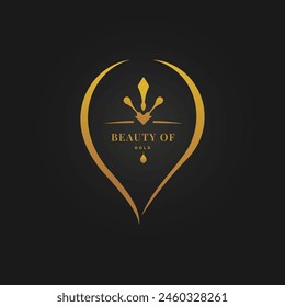 Plantilla de logotipo de hotel de lujo. Ilustración vectorial para su diseño.