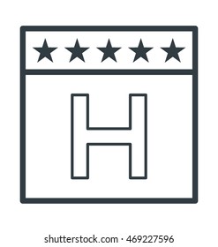 Luxury Hotel Vector Icon