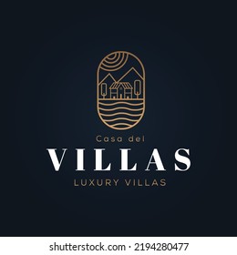 Luxury hotel, villas, apartment, villa, boutique, golden house logo