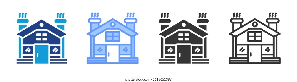 Luxury House icon set multiple style collection