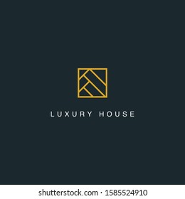 Luxury house logo icon vector.