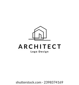 Luxury house logo in linear design style