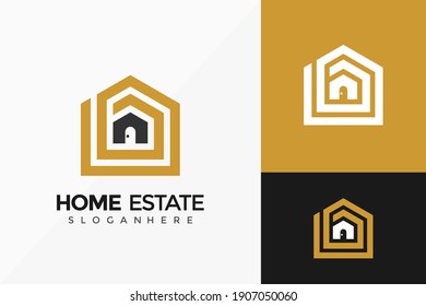 Luxury House Real Estate Logo Design, Modern Company Logos Designs Vector Illustration Template