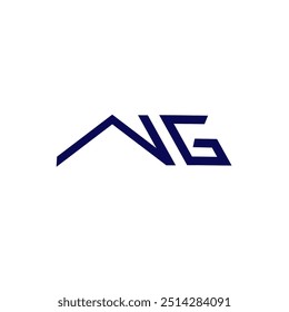 Logotipo habitacional de luxo para residentes de elite usando uma combinação de letras n e g