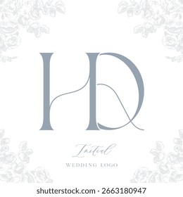 Luxury HQ Initial Monogram – Simple Wedding Crest Logo Template