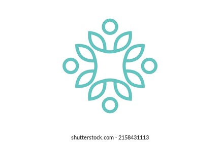 Luxury human flower vector logotype use for Hotel, spa, beauty salon, cosmetics, clothing etc