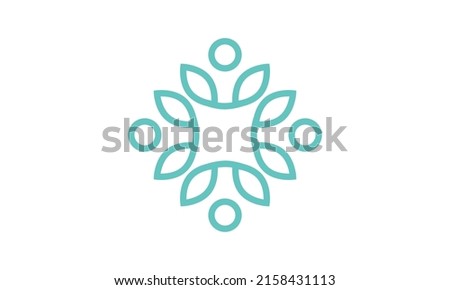 Luxury human flower vector logotype use for Hotel, spa, beauty salon, cosmetics, clothing etc