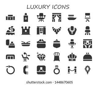 Luxury Icon Set 30 Filled Luxury Stock Vector (Royalty Free) 1448670605 ...