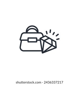 luxury icon. vector.Editable stroke.linear style sign for use web design,logo.Symbol illustration.