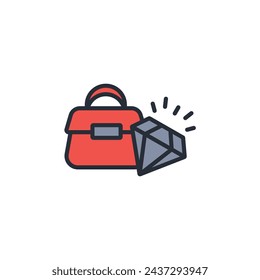 icono de lujo. vector.Trazo editable.signo de estilo lineal para el uso de diseño web,logo.Ilustración de símbolo.
