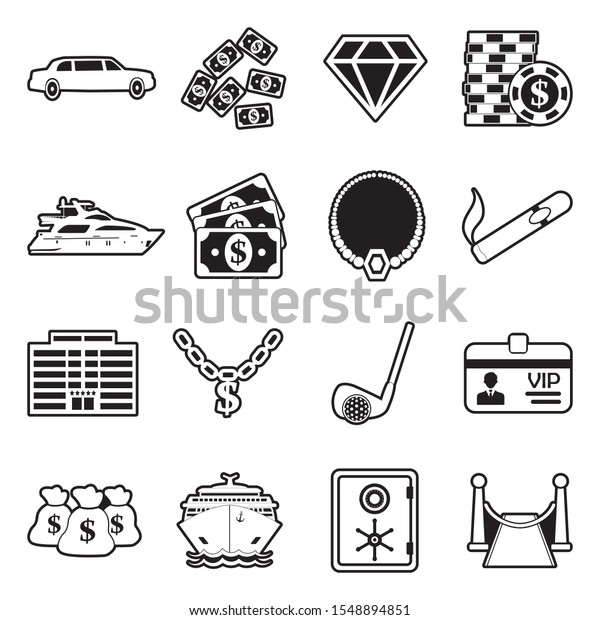 Luxury
Icons. Line With Fill Design. Vector
Illustration.