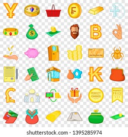 Luxury icons set. Cartoon style of 36 luxury vector icons for web for any design