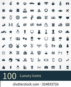 Luxury Icons Vector Set Stock Vector (Royalty Free) 324833726 ...