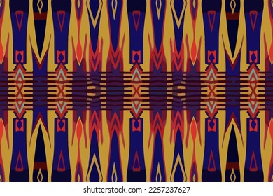 Luxury ikat pattern blurred bright background. Abstract traditional folk antique tribal ethnic graphic line. Ornate elegant luxury vintage retro style. Texture textile fabric blur patterns vector.