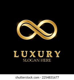 Luxury infinity logo design for business and brand identity	