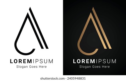 Luxury Initial AJ or JA Monogram Text Letter Logo Design