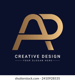 Design des Logos für den Anfangsbuchstaben AP oder PA Monogram