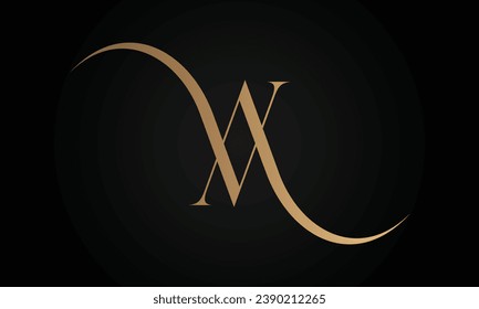 Luxury Initial AV or VA Monogram Text Letter Logo Design