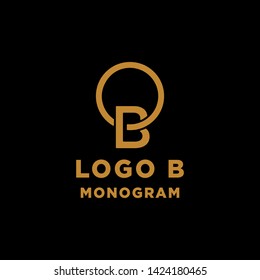 luxury initial b logo design vector icon element isolated