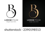 Luxury Initial B Monogram Text Letter Logo Design